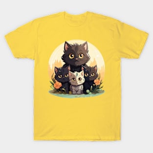 Cats and flowers T-Shirt